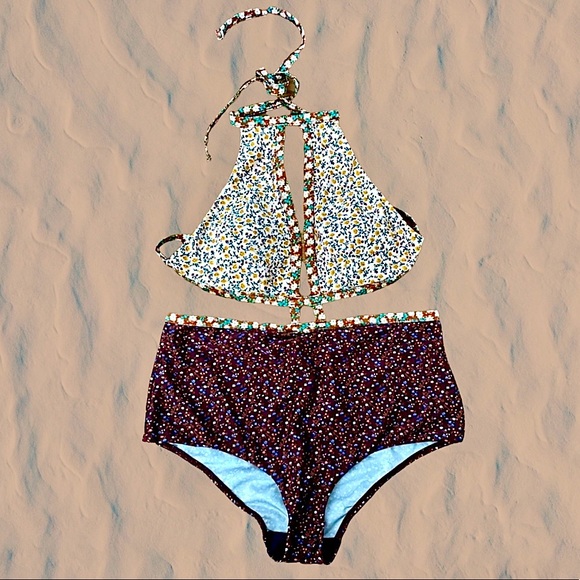 ZIMMERMAN floral daisy one piece Monokini swimsuit -M/L - Picture 2 of 13